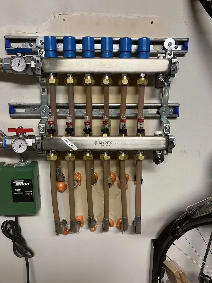 Plumber performing Gas Leak Detection at a residential property in Cape St. Claire